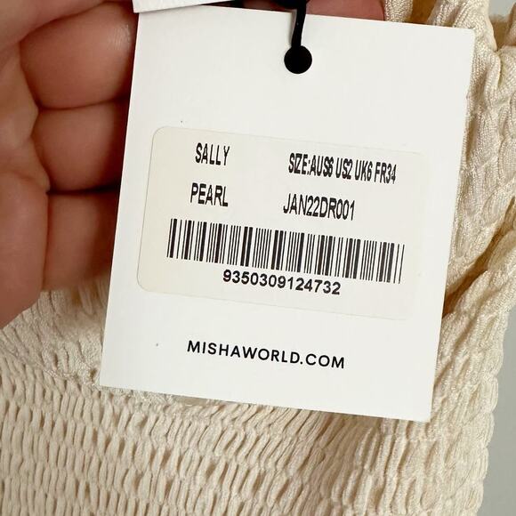 MISHA Sally Mini Dress 2 Ivory NWT - Picture 7 of 9